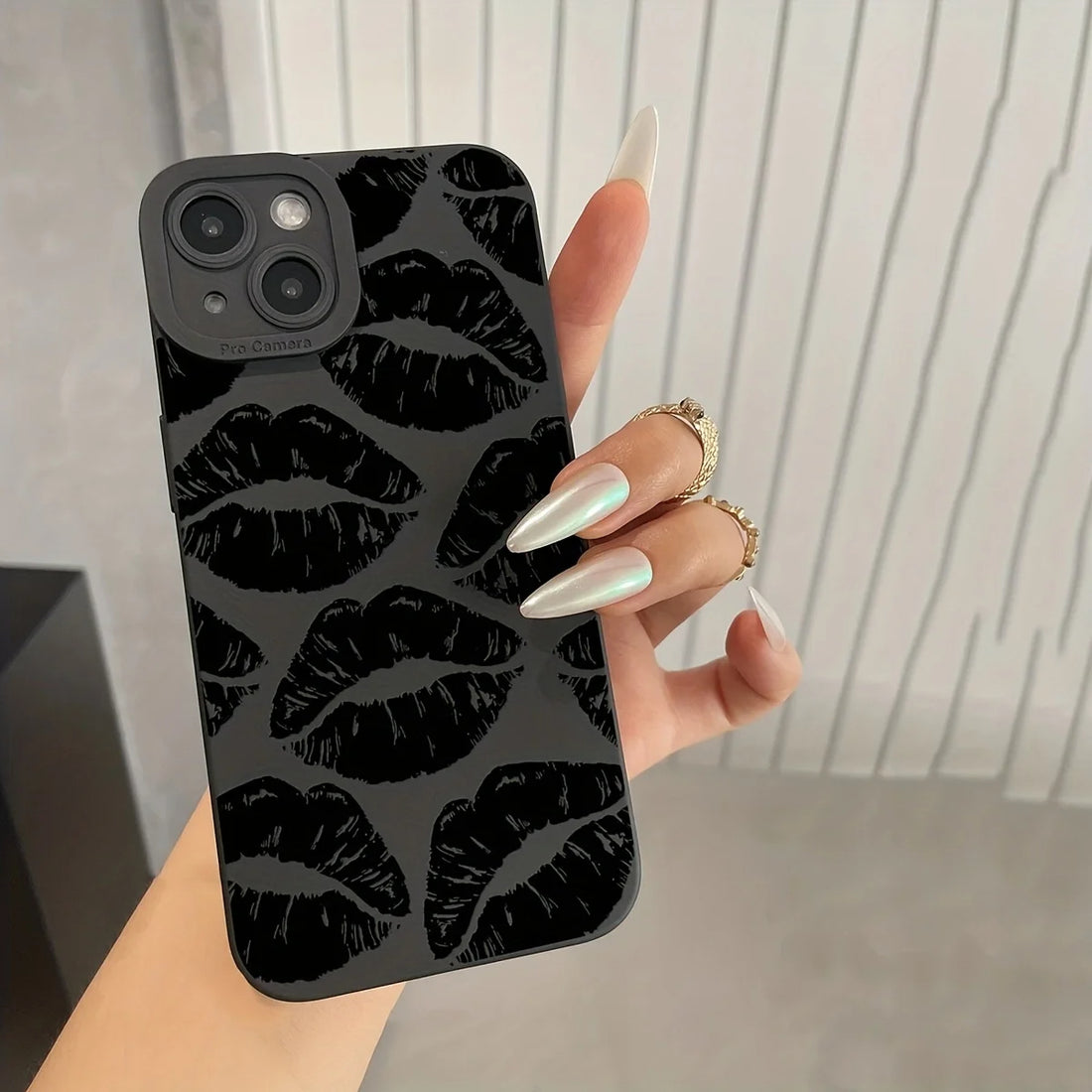 Black Lips Phone Case For iPhone 15 Pro Max