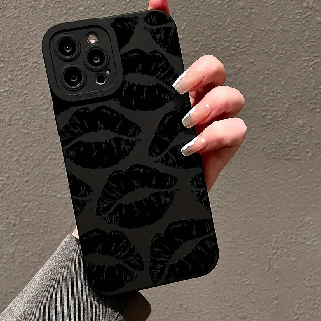 Black Lips Phone Case For iPhone 15 Pro Max